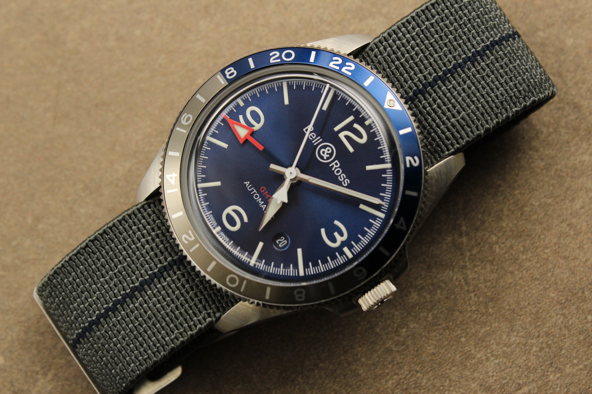 The Bell & Ross BR V2-93 Blue is a refined GMT watch inspired by aviation. Its 41mm steel case, 24-hour bezel, and blue dial ensure clarity and style. Powered by a precise automatic movement, it’s perfect for travel. Brand new condition, complete with box and papers.