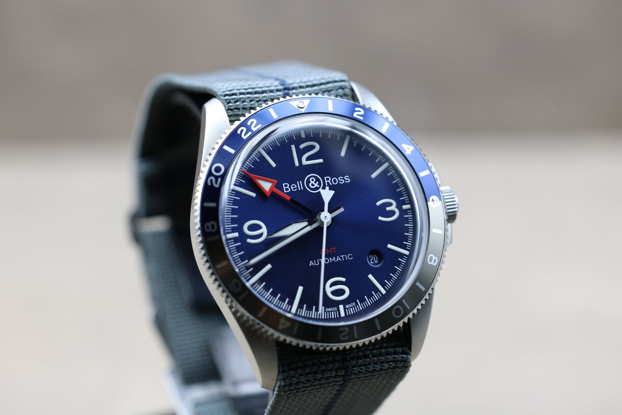 The Bell & Ross BR V2-93 Blue reinterprets classic aviation watches with a modern touch. Reliable automatic movement, 24-hour bezel, and clear dial. 41mm steel case, brand new. Sold with box and papers.
