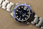Rolex Submariner vintage cadran tritium patiné avec couronne Rolex d’origine et fond de boîte acier
